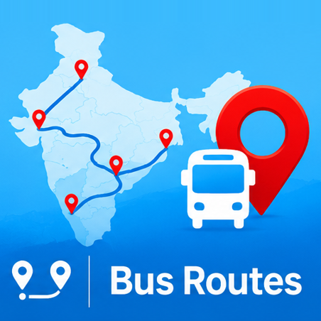 Bus travelling along a route