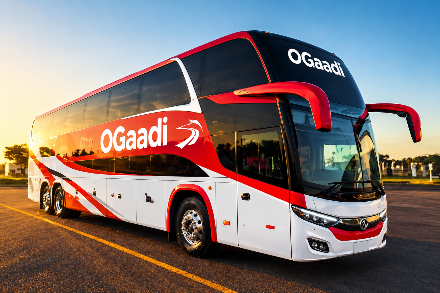 Passenger bus on a road